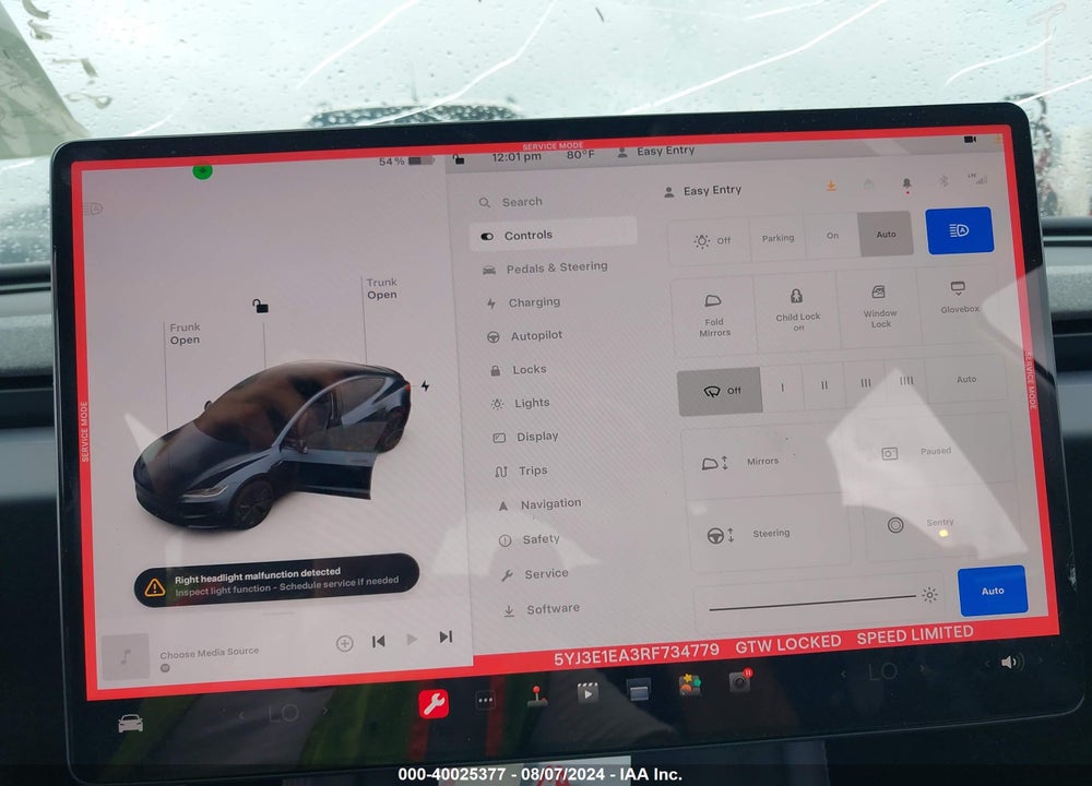 2024 TESLA MODEL 3 REAR-WHEEL DRIVE VIN: 5YJ3E1EA3RF734779
