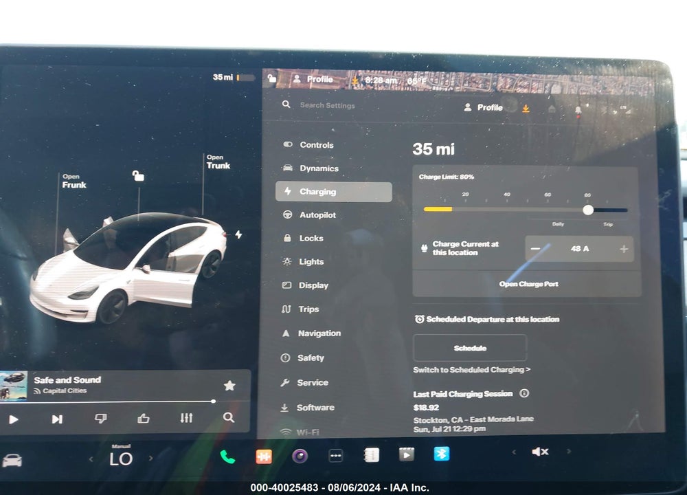 2019 TESLA MODEL 3 LONG RANGE/PERFORMANCE VIN: 5YJ3E1EB8KF493350