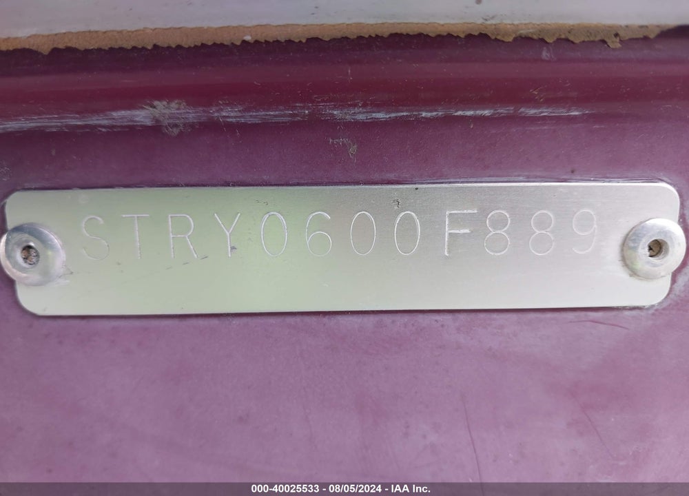 1989 STARCRAFT 19 FT VIN: STRY0600F889