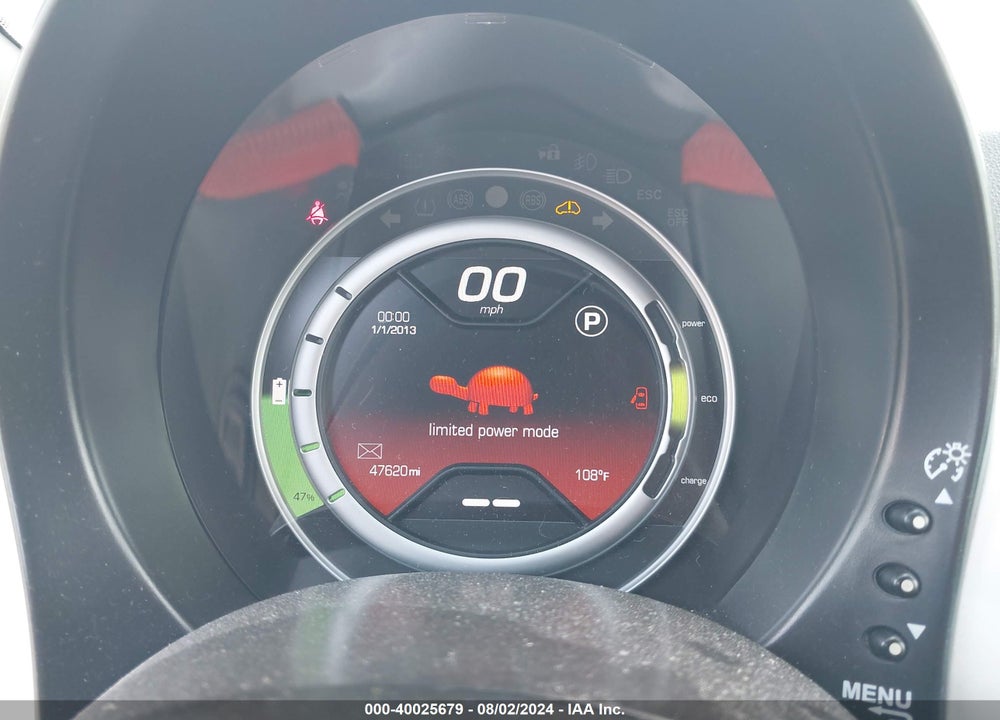 2013 FIAT 500E BATTERY ELECTRIC VIN: 3C3CFFGE2DT753414