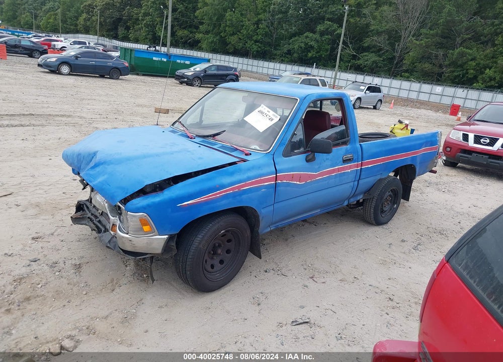1991 TOYOTA PICKUP 1/2 TON SHT WHEELBASE DLX VIN: JT4RN81PXM5123672