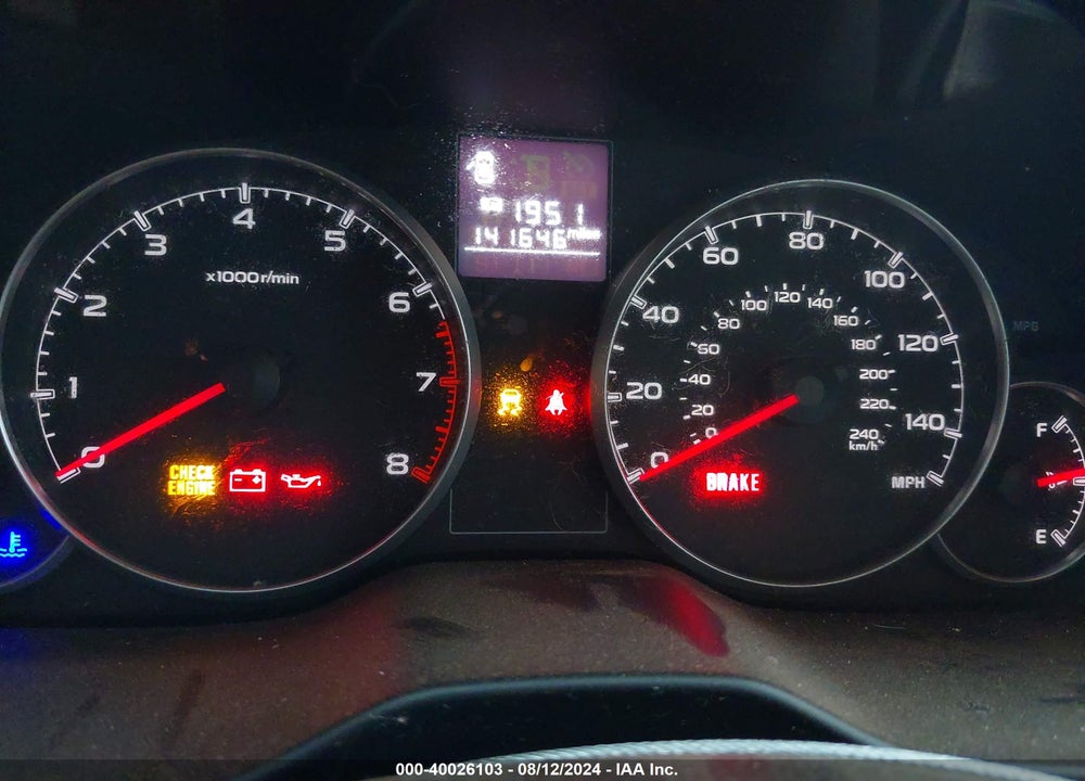 2013 SUBARU OUTBACK 2.5I VIN: 4S4BRBACXD1304709