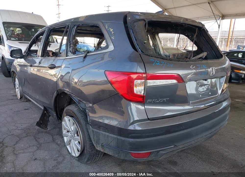 2019 HONDA PILOT LX VIN: 5FNYF6H1XKB045209