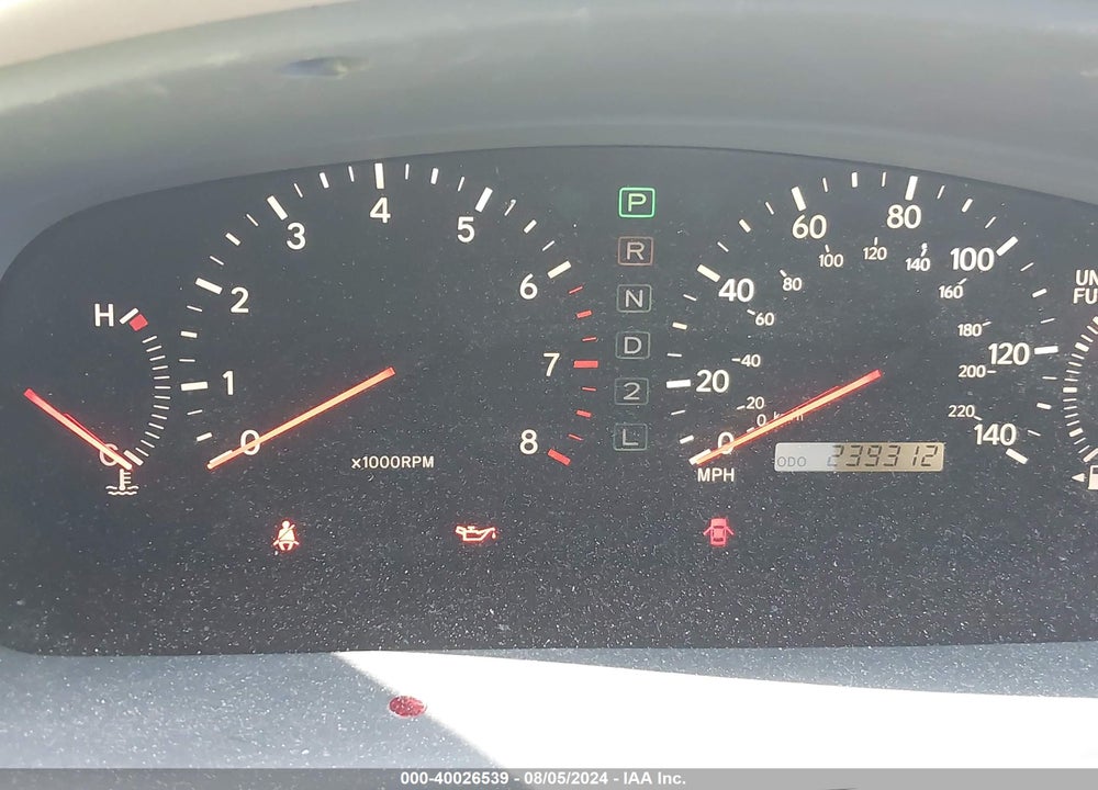 2000 LEXUS ES 300 VIN: JT8BF28G0Y5078943