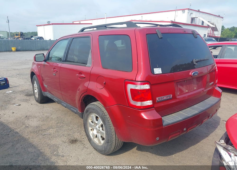 2008 FORD ESCAPE LIMITED VIN: 1FMCU94138KE00381