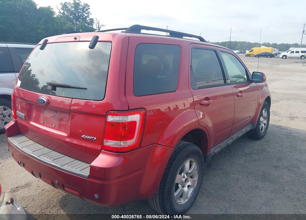 2008 FORD ESCAPE LIMITED VIN: 1FMCU94138KE00381