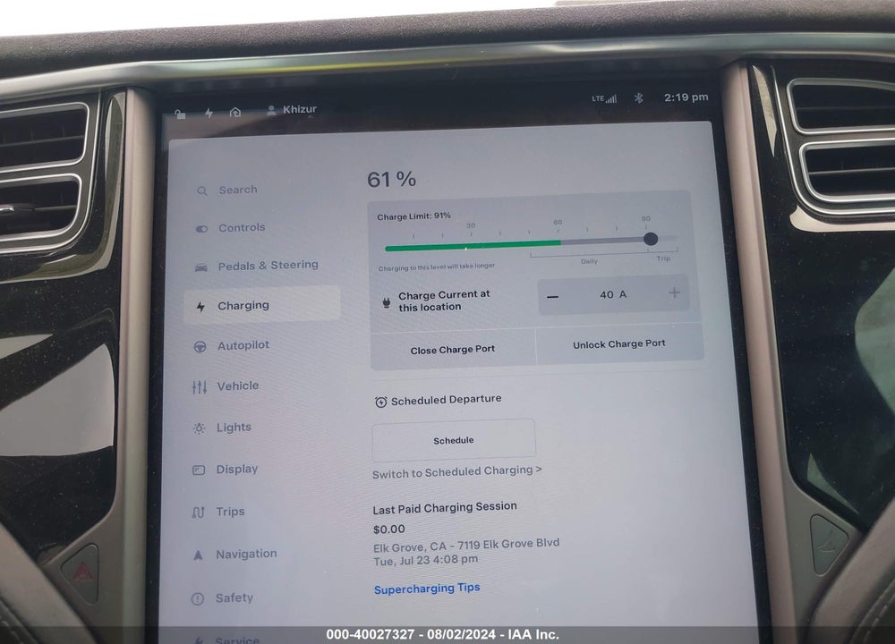 2015 TESLA MODEL S 70D/85D/P85D VIN: 5YJSA1S24FF097997