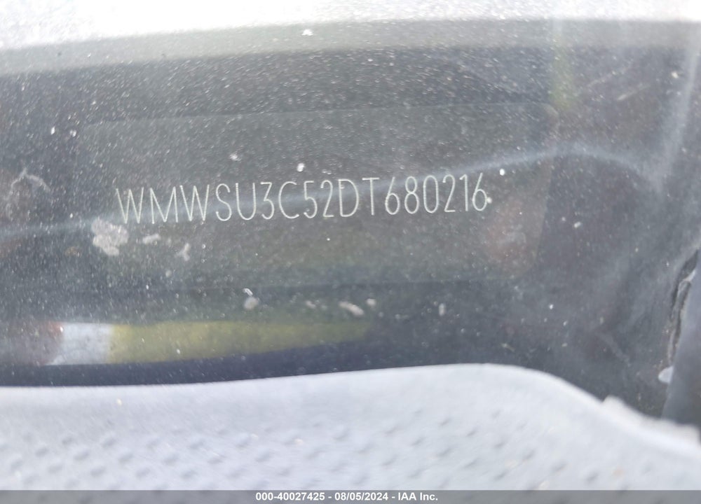 2013 MINI HARDTOP COOPER VIN: WMWSU3C52DT680216