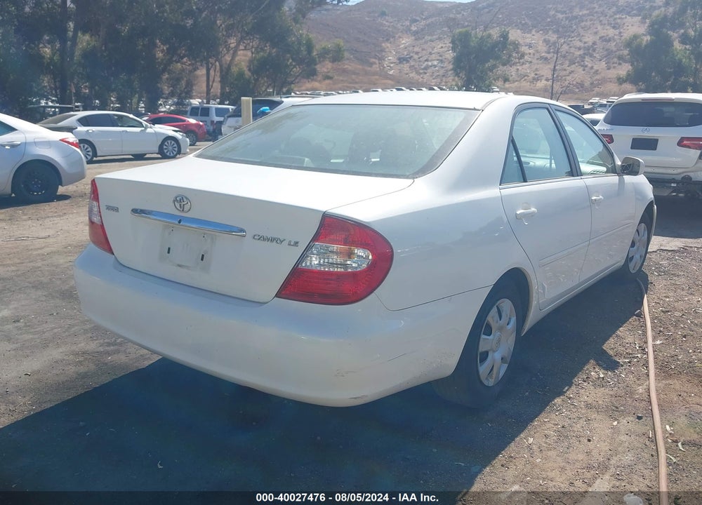 2004 TOYOTA CAMRY LE VIN: 4T1BE32K54U362460