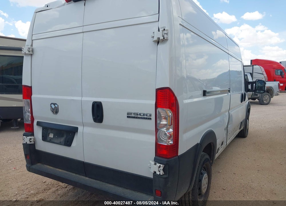 2023 RAM PROMASTER 2500 HIGH ROOF 159 WB VIN: 3C6LRVDG5PE577851