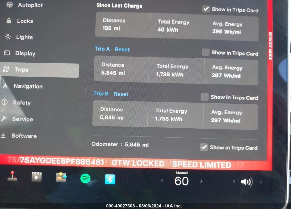 2023 TESLA MODEL Y AWD/LONG RANGE DUAL MOTOR ALL-WHEEL DRIVE VIN: 7SAYGDEE8PF886481