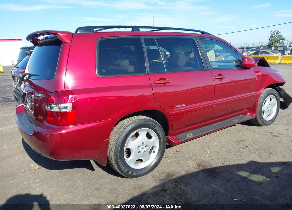 2006 TOYOTA HIGHLANDER LIMITED V6 VIN: JTEEP21A560181928