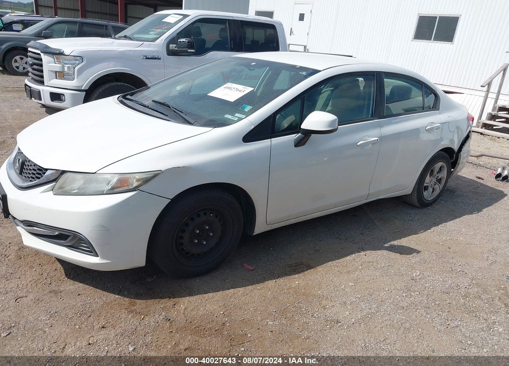 2013 HONDA CIVIC LX VIN: 19XFB2F51DE089657