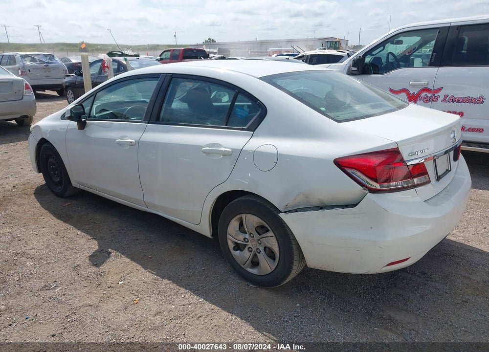 2013 HONDA CIVIC LX VIN: 19XFB2F51DE089657