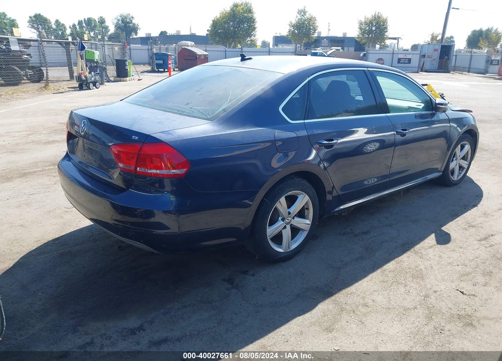 2012 VOLKSWAGEN PASSAT 2.5L SE VIN: 1VWBP7A34CC043889
