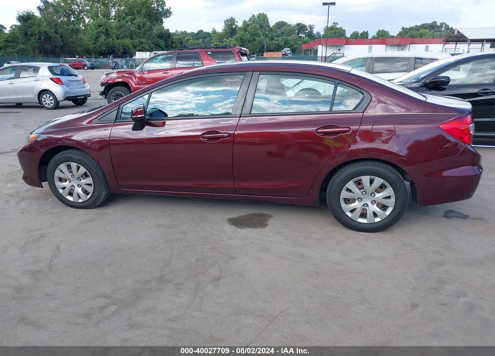 2012 HONDA CIVIC VIN: 19XFB2F56CE342745