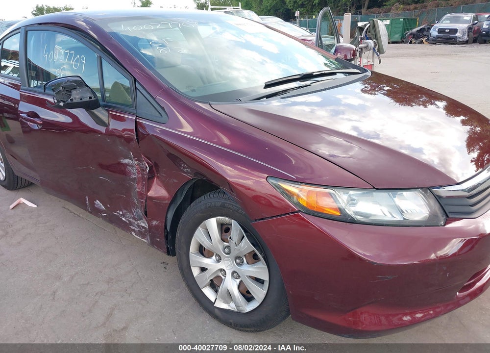2012 HONDA CIVIC VIN: 19XFB2F56CE342745