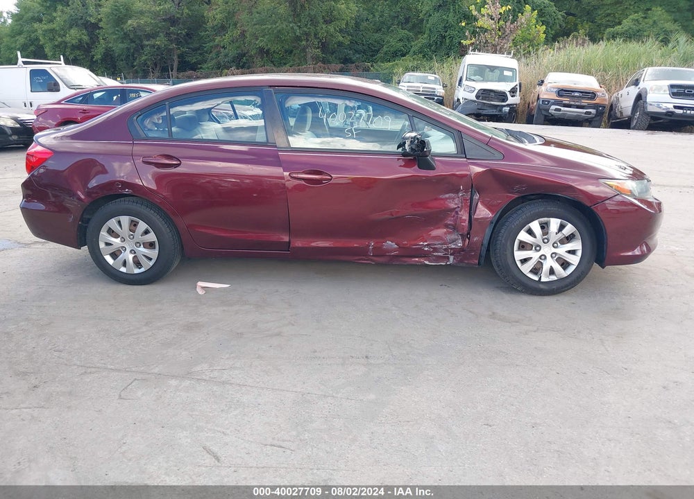 2012 HONDA CIVIC VIN: 19XFB2F56CE342745