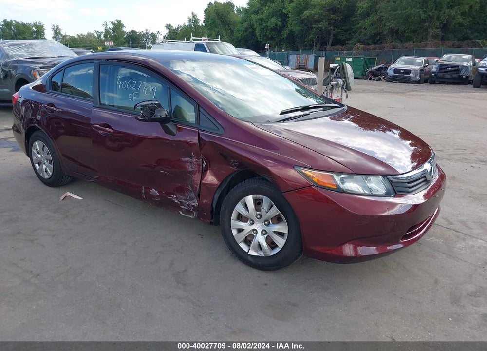 2012 HONDA CIVIC VIN: 19XFB2F56CE342745
