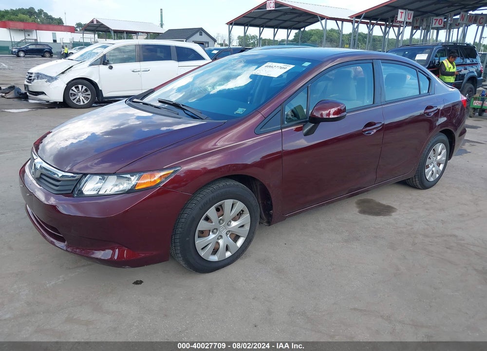 2012 HONDA CIVIC VIN: 19XFB2F56CE342745