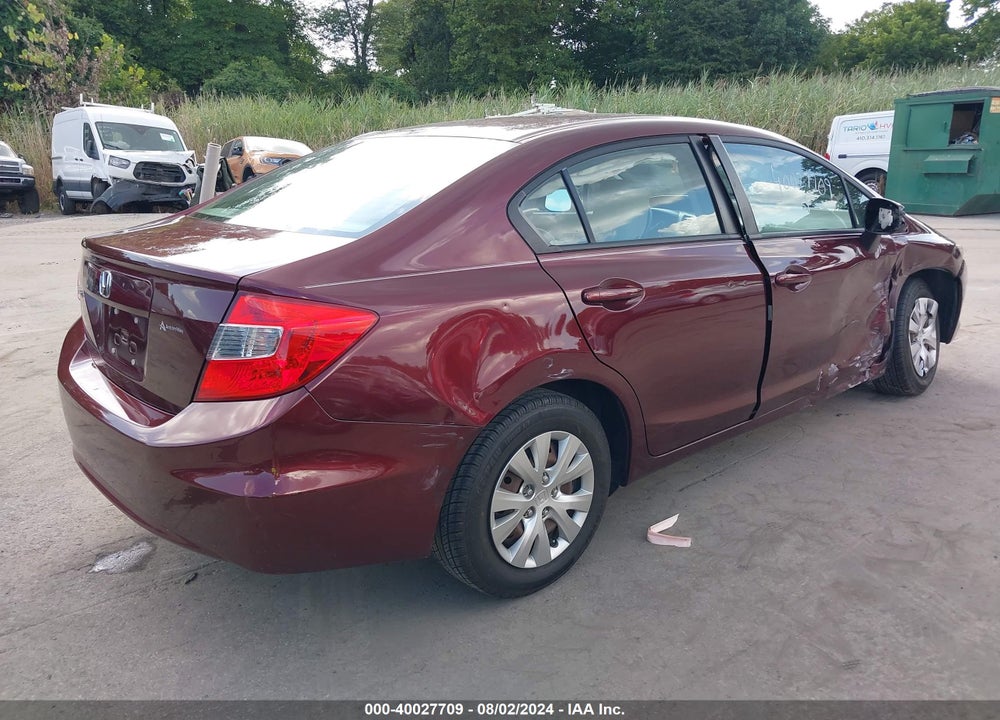 2012 HONDA CIVIC VIN: 19XFB2F56CE342745