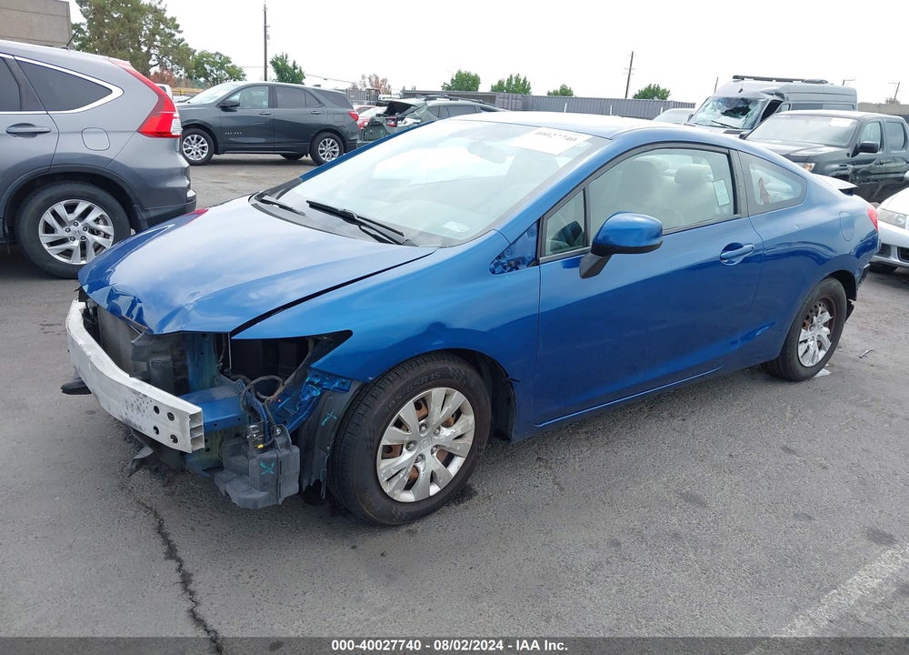 2012 HONDA CIVIC VIN: 2HGFG3B55CH534452