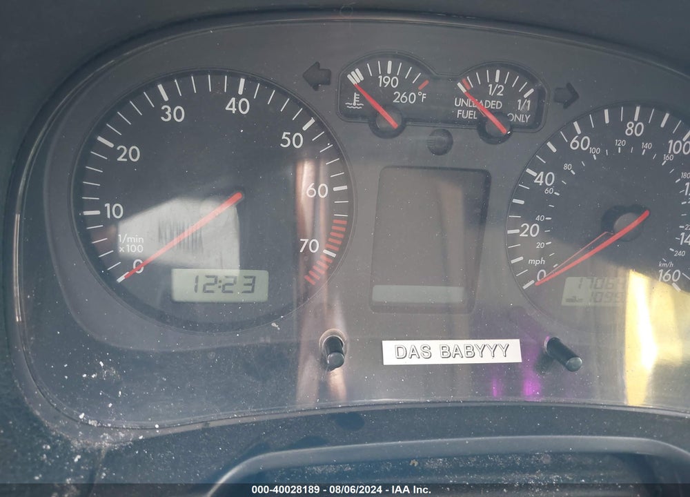 2001 VOLKSWAGEN JETTA GLS 1.8L TURBO VIN: 3VWSD29M61M026807
