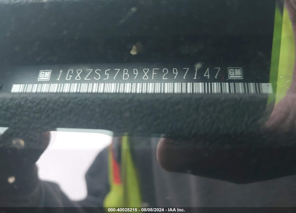 2008 SATURN AURA XE VIN: 1G8ZS57B98F297147