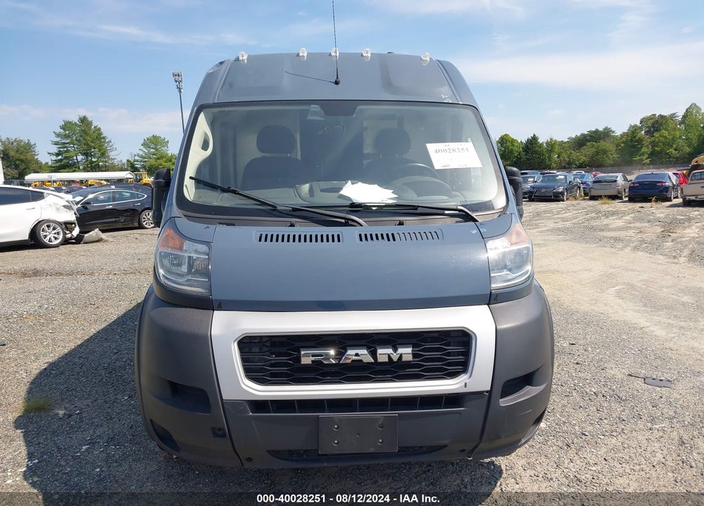 2019 RAM PROMASTER 3500 CARGO VAN HIGH ROOF 159 WB EXT VIN: 3C6URVJG9KE554445