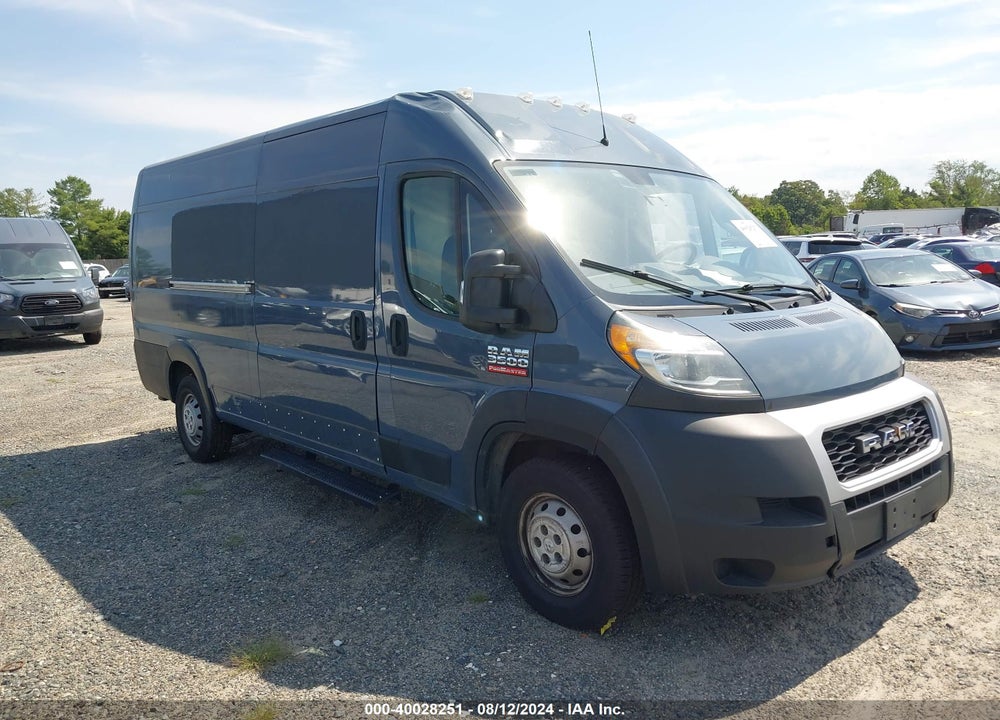 2019 RAM PROMASTER 3500 CARGO VAN HIGH ROOF 159 WB EXT VIN: 3C6URVJG9KE554445