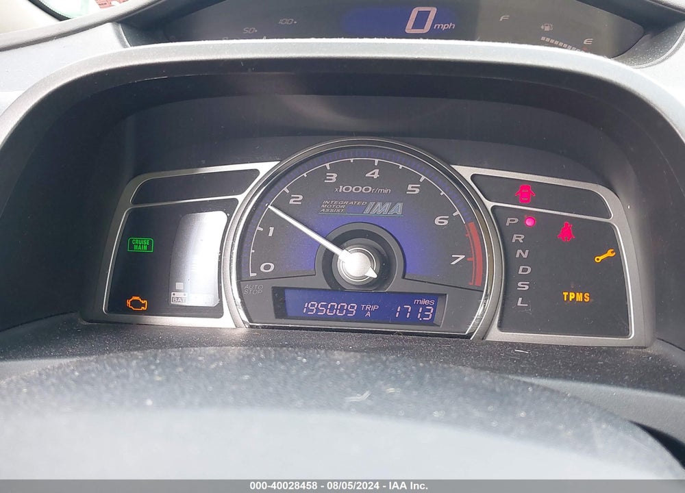 2009 HONDA CIVIC HYBRID VIN: JHMFA36239S013813