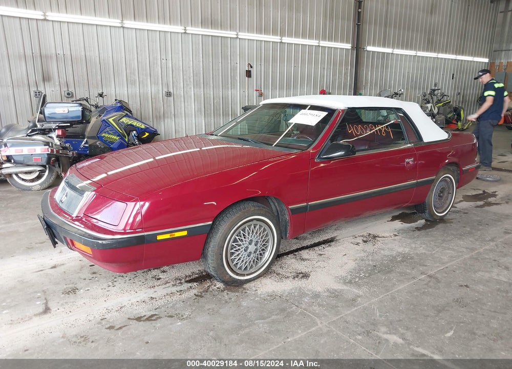 1989 CHRYSLER LEBARON VIN: 1C3XJ45K8KG213306