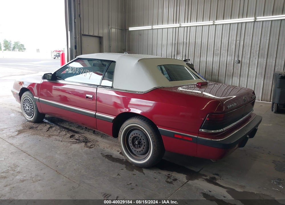 1989 CHRYSLER LEBARON VIN: 1C3XJ45K8KG213306