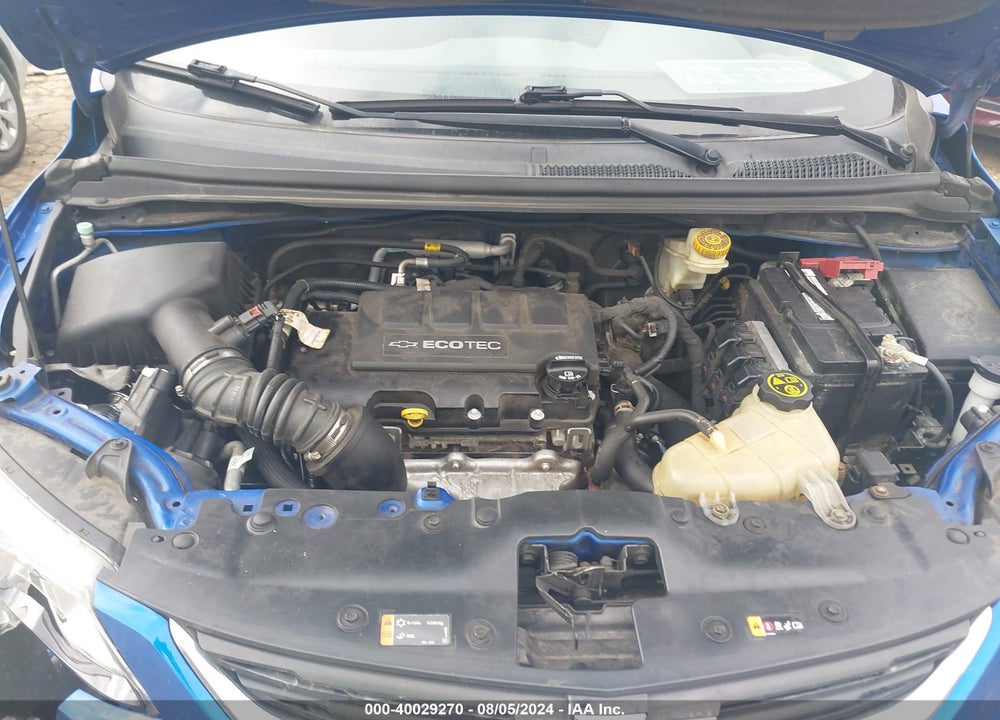 2019 CHEVROLET SONIC LT AUTO VIN: 1G1JD5SB1K4100231