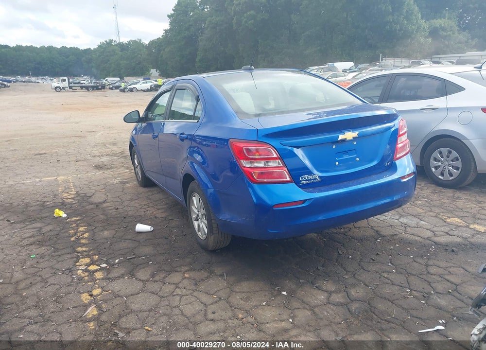 2019 CHEVROLET SONIC LT AUTO VIN: 1G1JD5SB1K4100231