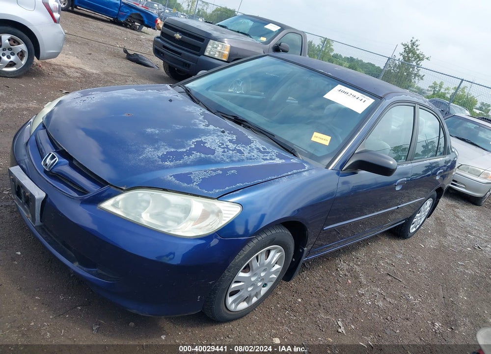 2005 HONDA CIVIC LX VIN: 2HGES16535H577800