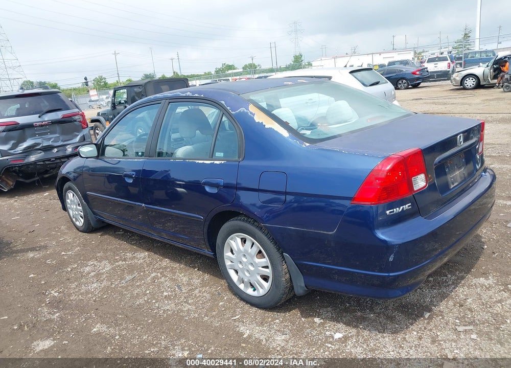 2005 HONDA CIVIC LX VIN: 2HGES16535H577800
