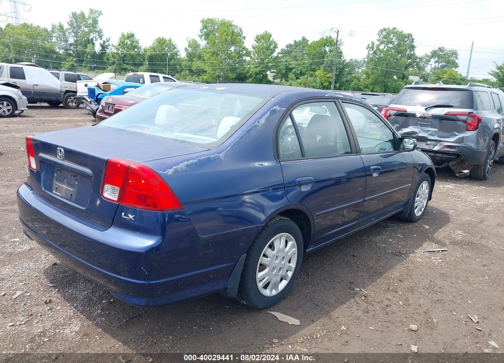 2005 HONDA CIVIC LX VIN: 2HGES16535H577800