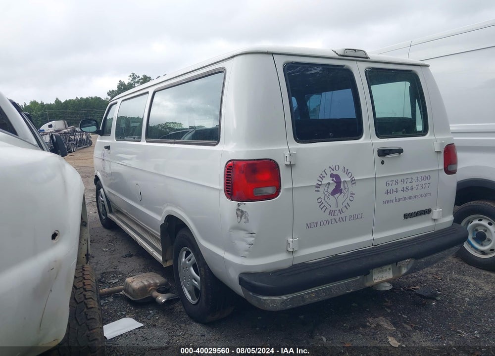 2000 DODGE RAM WAGON 2500 VIN: 2B5WB25Y4YK178656