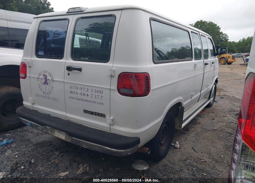 2000 DODGE RAM WAGON 2500 VIN: 2B5WB25Y4YK178656