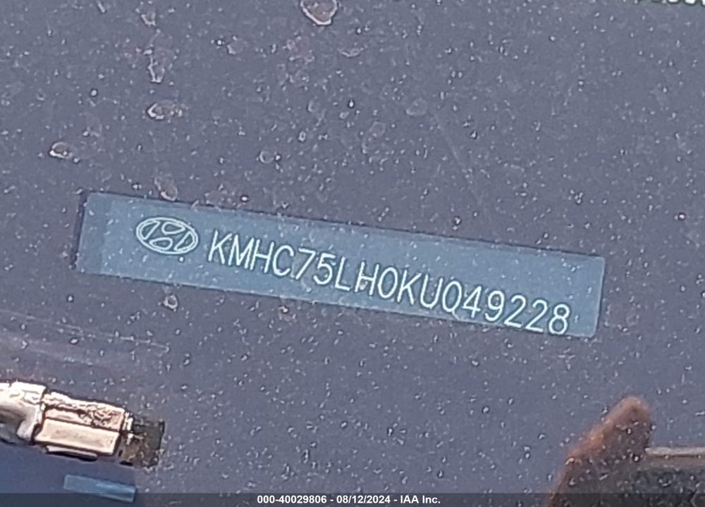 2019 HYUNDAI IONIQ ELECTRIC VIN: KMHC75LH0KU049228