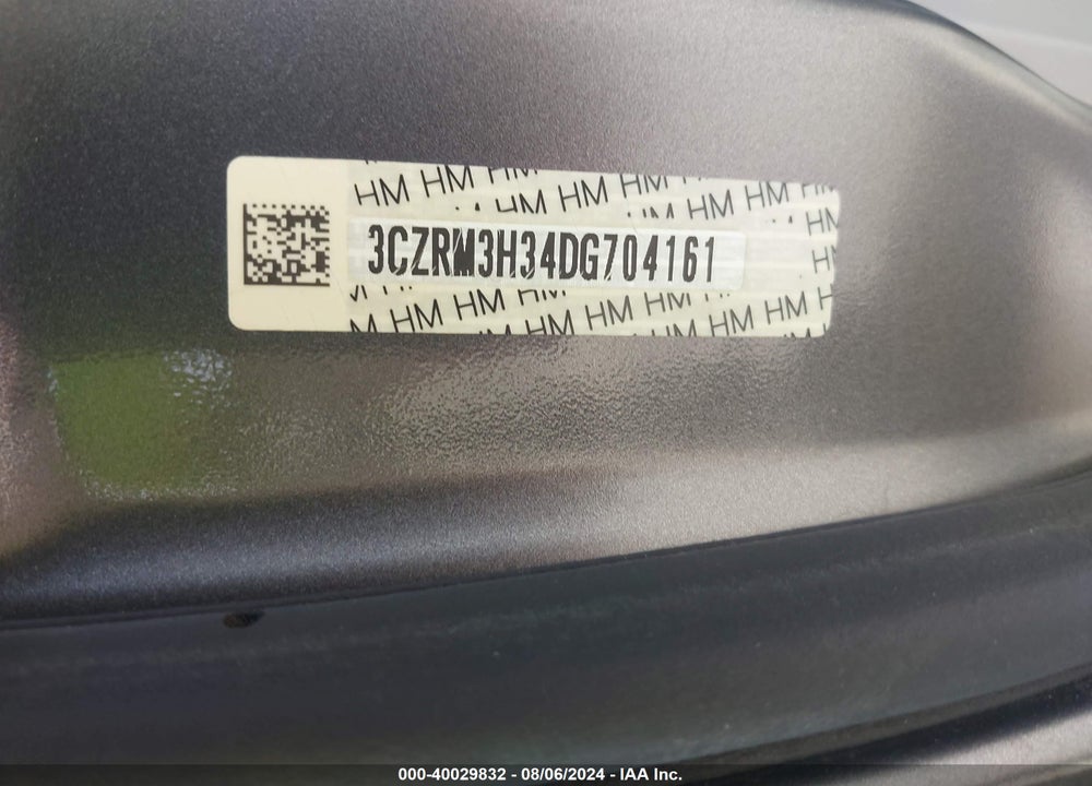2013 HONDA CR-V LX VIN: 3CZRM3H34DG704161