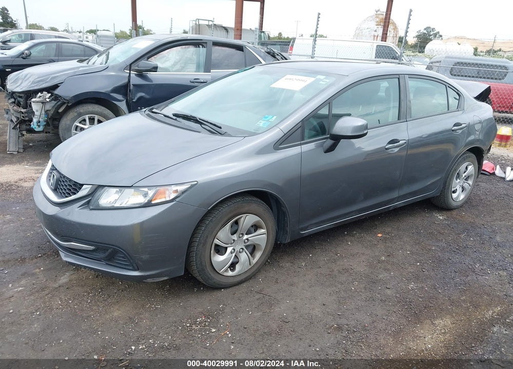 2013 HONDA CIVIC LX VIN: 19XFB2F52DE262859