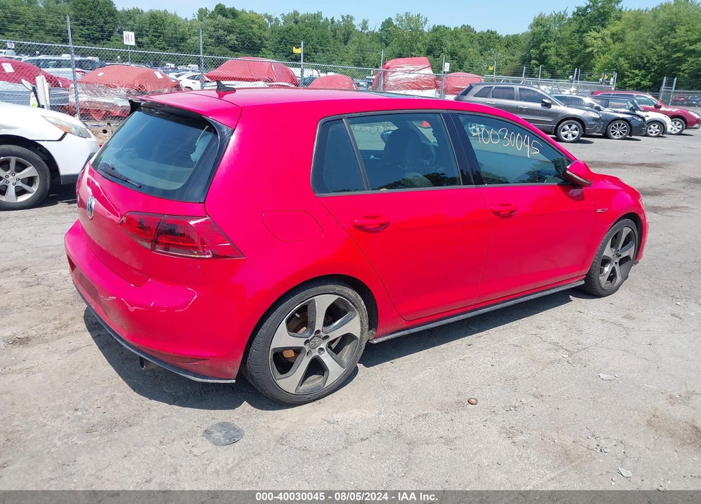 2015 VOLKSWAGEN GOLF GTI 2.0T SE 4-DOOR VIN: 3VW4T7AU8FM009048