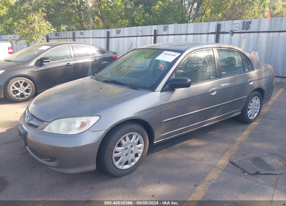 2005 HONDA CIVIC LX VIN: 2HGES16565H591173