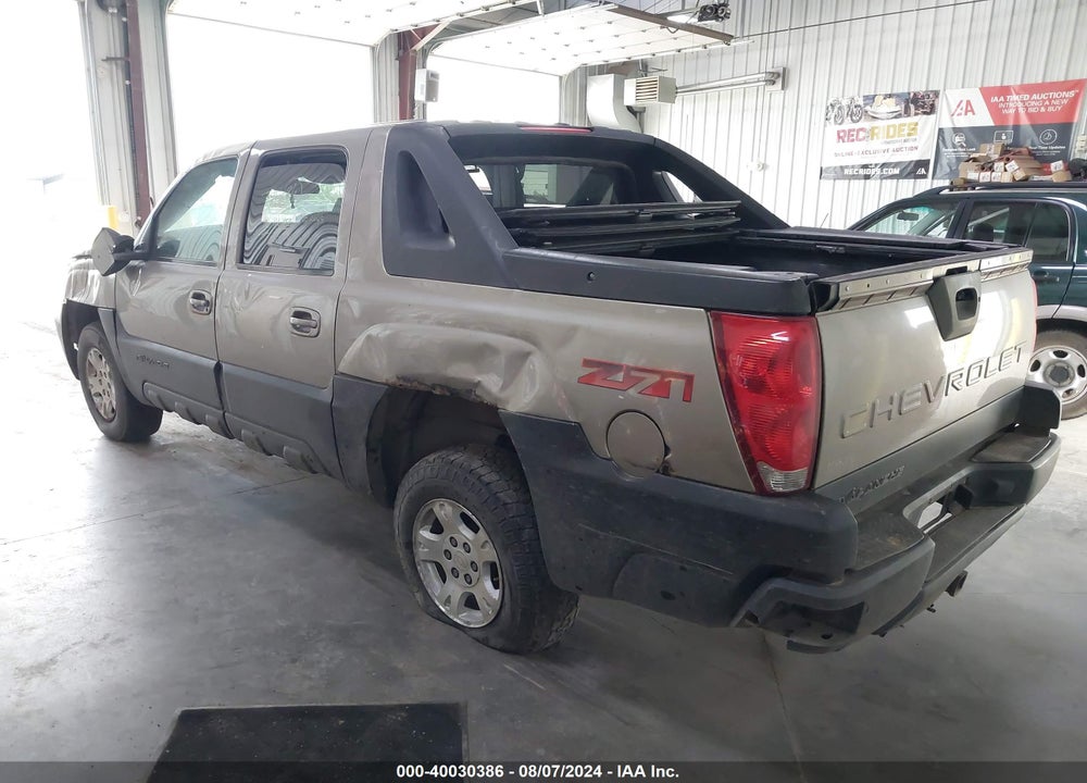 2002 CHEVROLET AVALANCHE 1500 VIN: 3GNEK13T62G302460