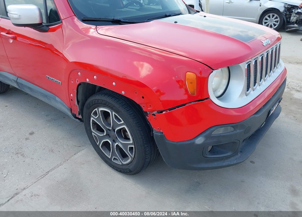 2016 JEEP RENEGADE LIMITED VIN: ZACCJADT8GPC66438