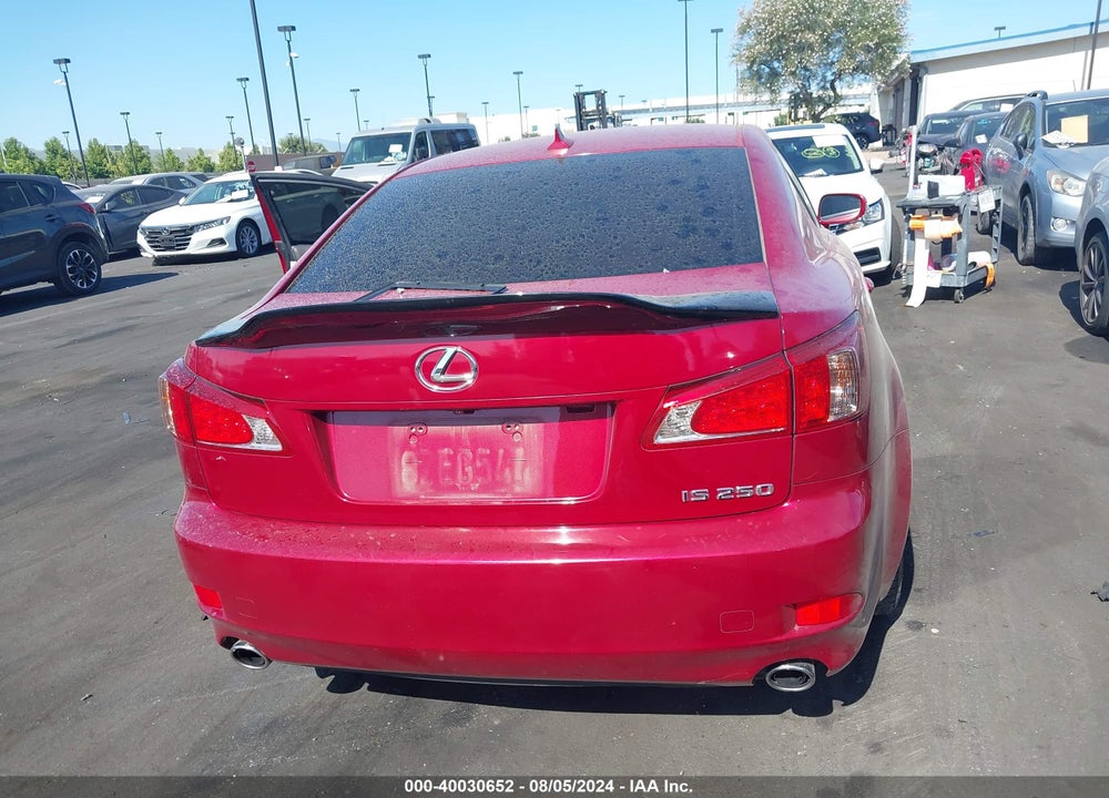 2012 LEXUS IS 250 VIN: JTHBF5C22C5180296