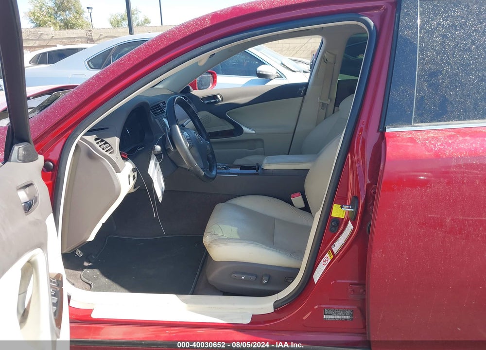 2012 LEXUS IS 250 VIN: JTHBF5C22C5180296