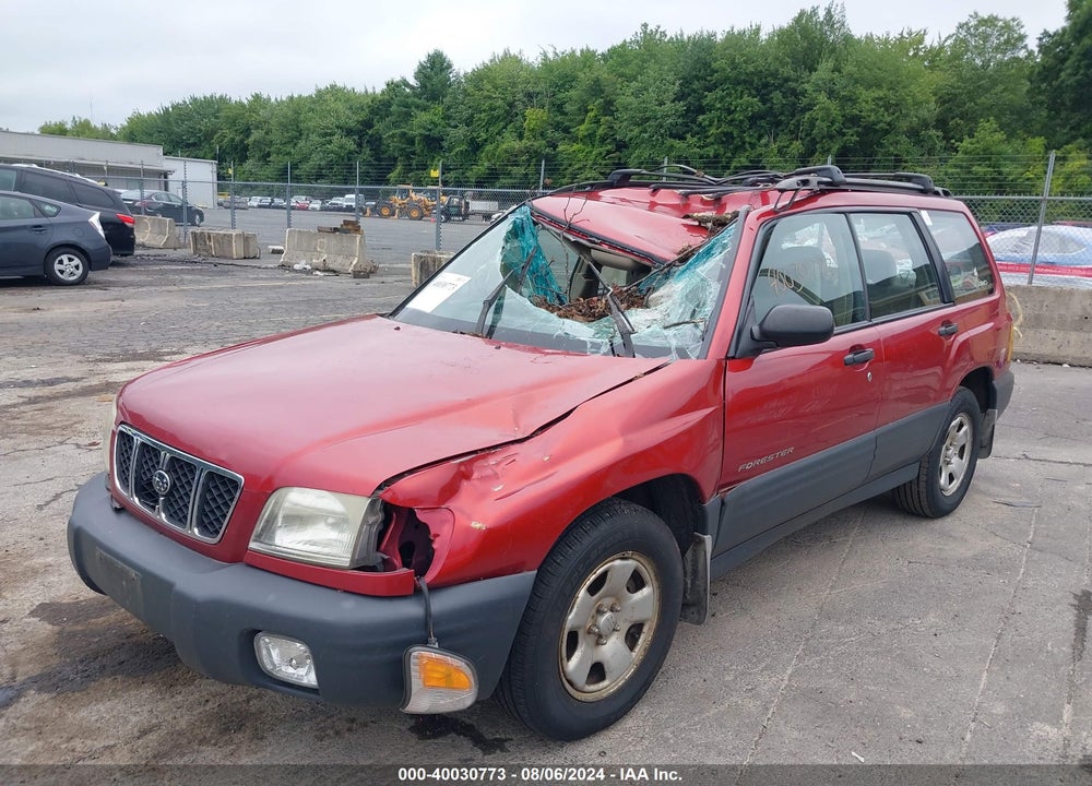 2002 SUBARU FORESTER L VIN: JF1SF63572H755948